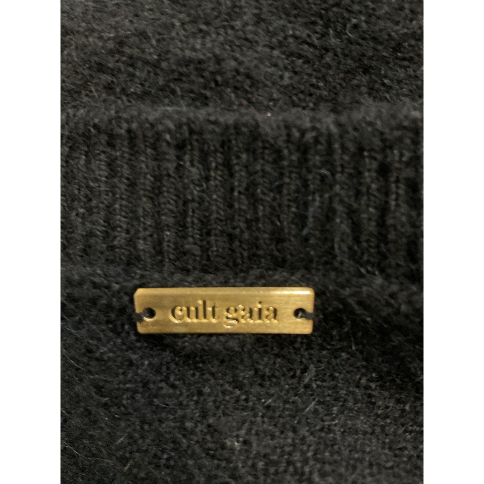 Cult Gaia 'Nessa' Black One Shoulder Long Sleeve Knit Dress Size S