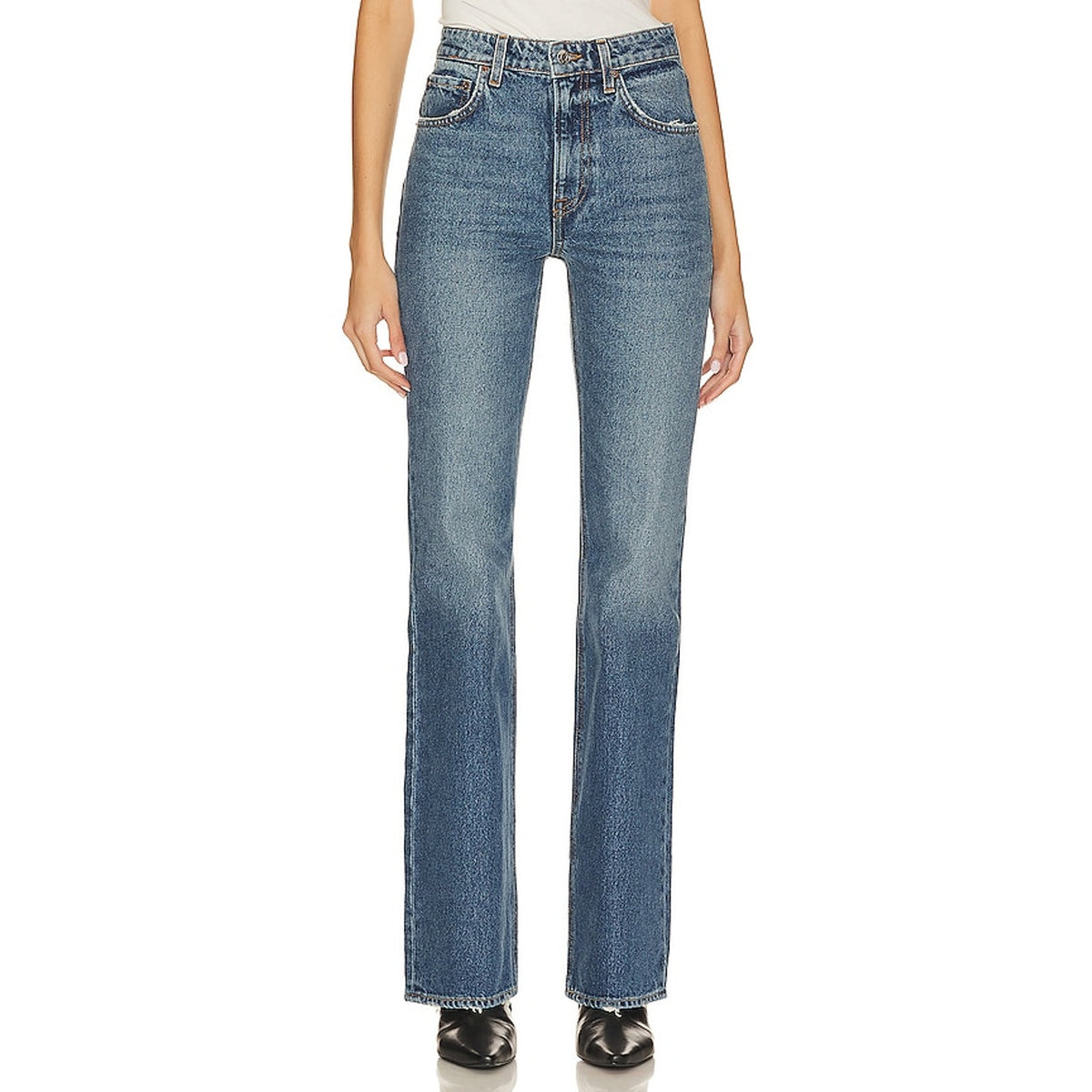 Grlfrnd Classic Los Feliz Melanie High Rise Bootcut Denim Jeans Size 32