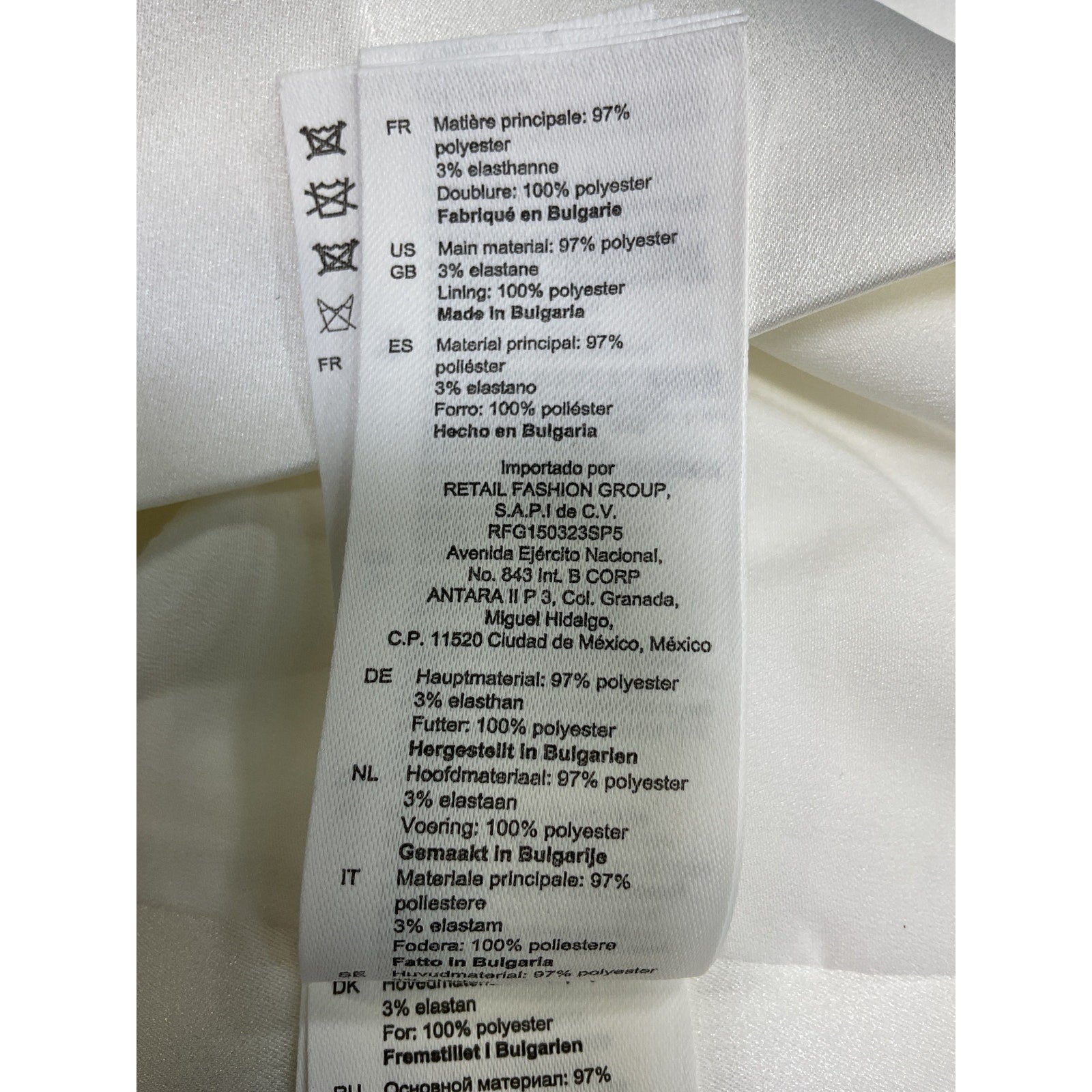 Sandro Satin-Effect White Polyester Crop Top Size 1