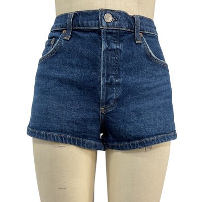 Agolde High Rise Blue Ridley Shorts Size 30