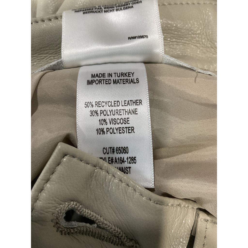 Agolde Recycled 90'S Beige Leather Pinch Waist Jean Size 25