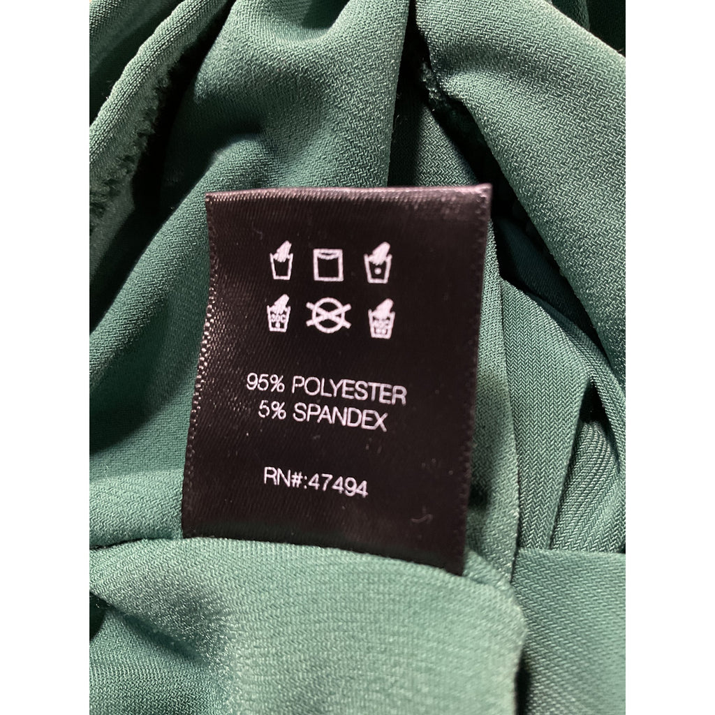 Norma Kamali 'Diana' Green One Shoulder Top Size S