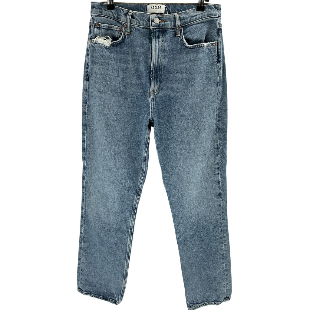 Agolde High Rise Blue Stovepipe Denim Jean (Stretch) Size 29