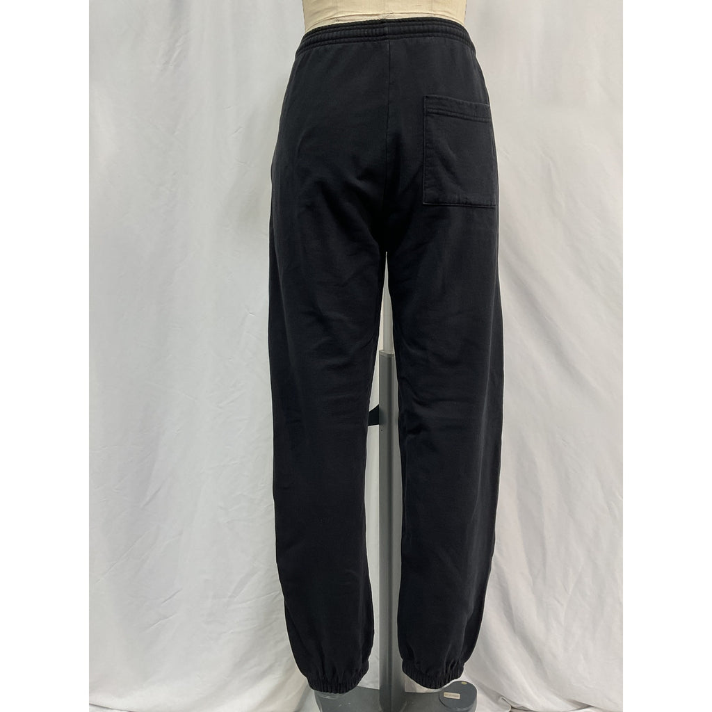 Sporty & Rich Classic Logo Black Cotton Sweatpants Size S