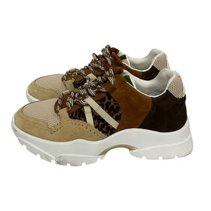 Sézane Chunky Multicoloured Leopard Print James Trainers Size 36 EU / US 6