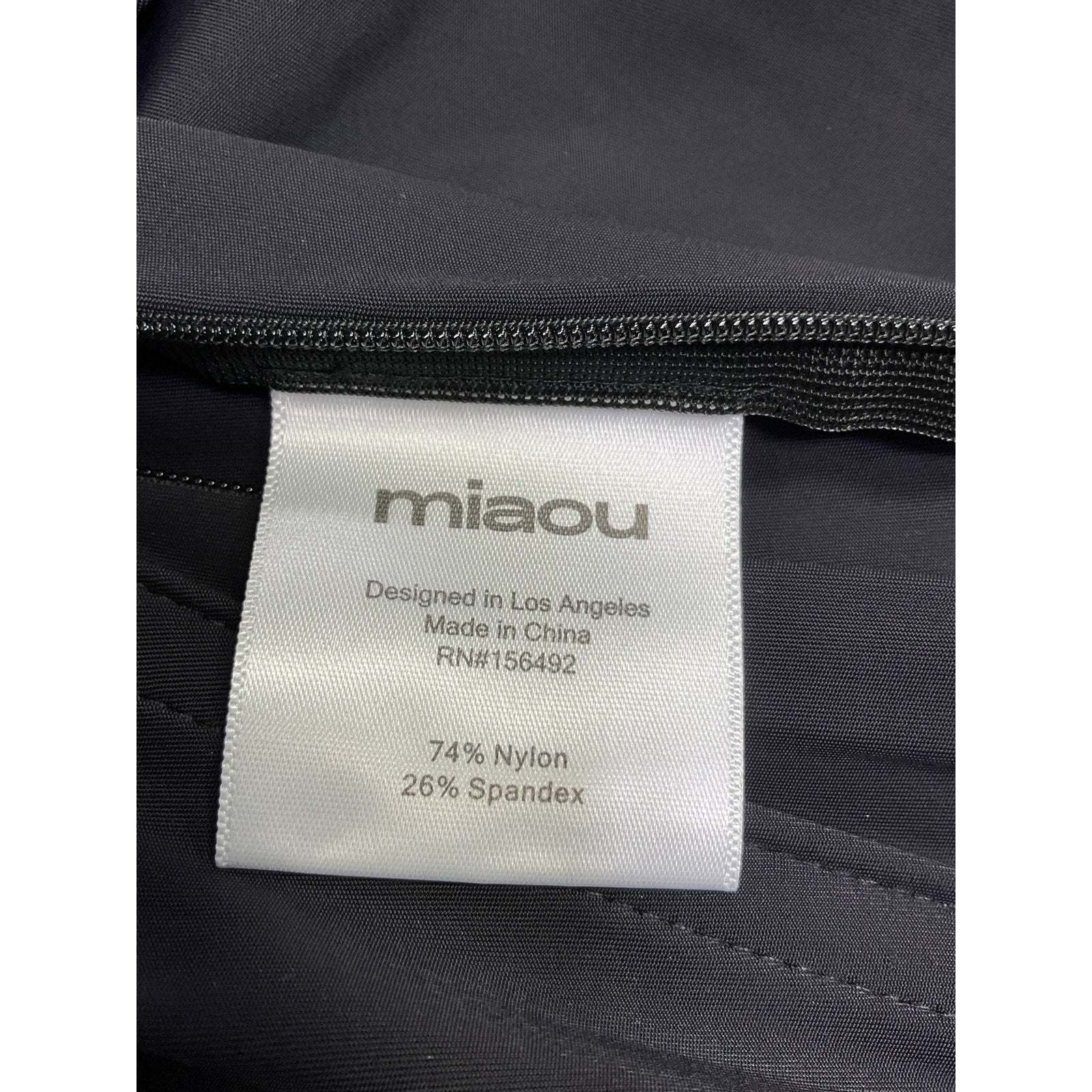 Miaou 'Romy' Black Nylon Tee Size S