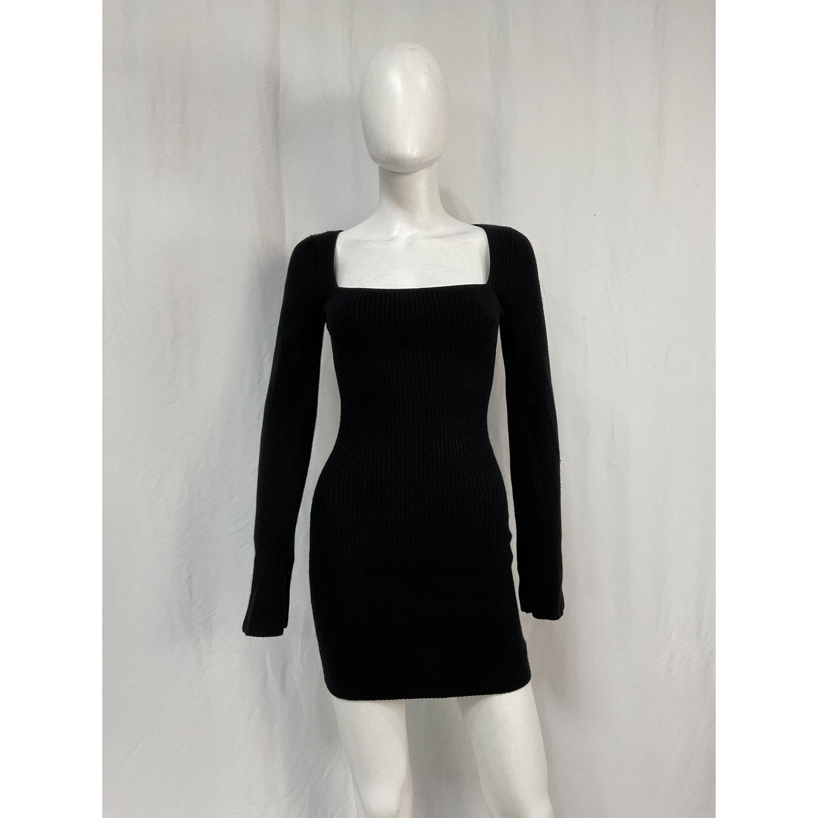 Reformation 'Autumn' Black Cashmere Sweater Mini Dress Size XS