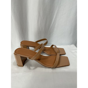 By Far 'Tanya' Tan Open Toe Slip On Sandals Size 9 - NWT