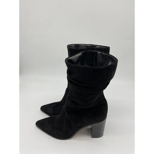 Schutz 'Ashlee' Black Leather Wedge Bootie Size 8