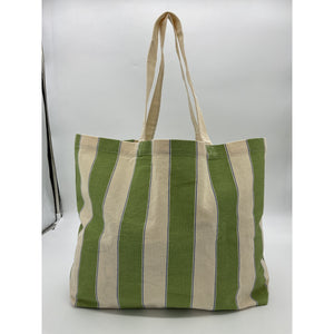 Sézane Bonjour Green Tote Bag