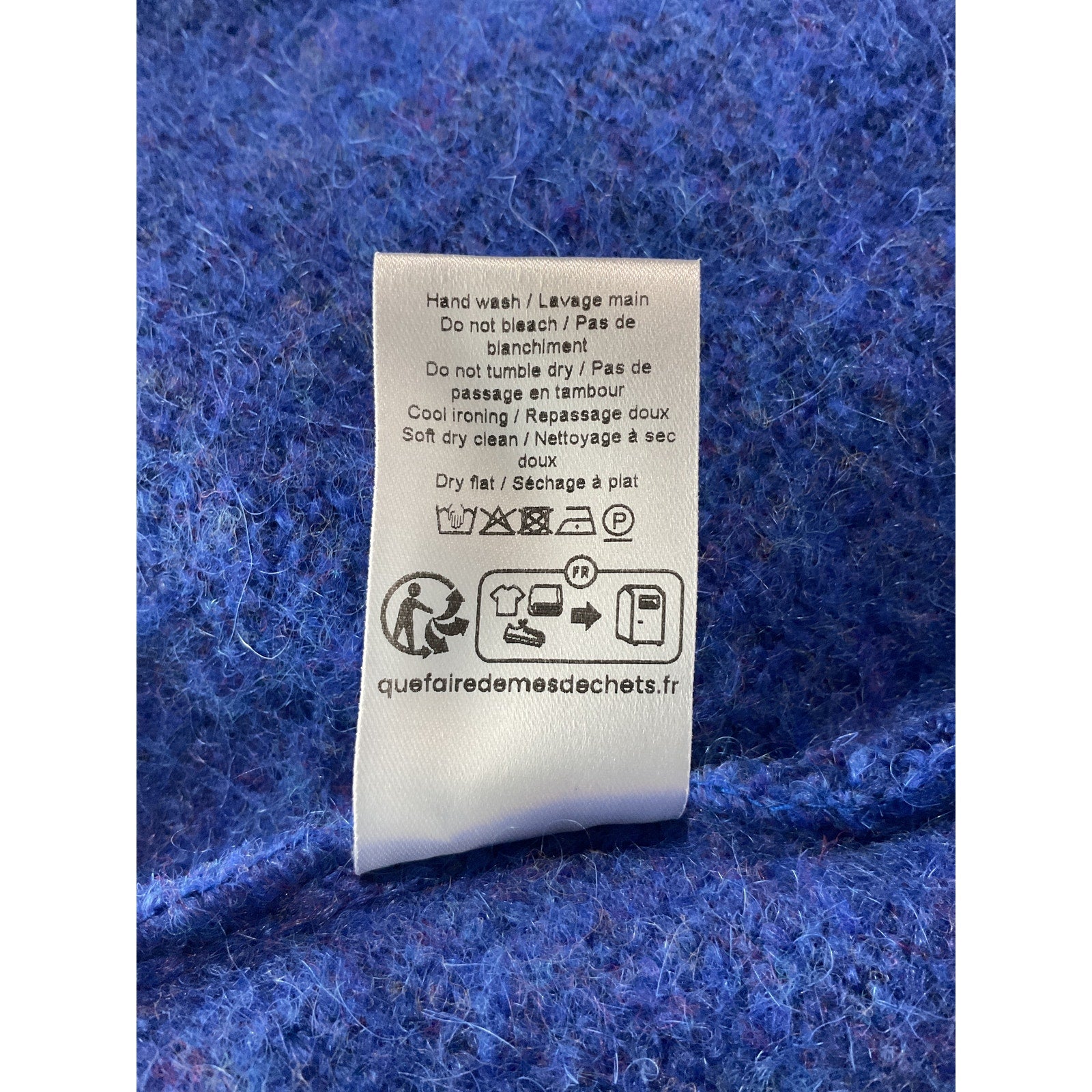 Lemaire Blue Mohair Brushed Sweater Size M