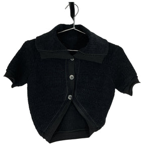 Jacquemus Textured Black Le Papier Cardigan Campana Sweater Size 36 FR / US 4