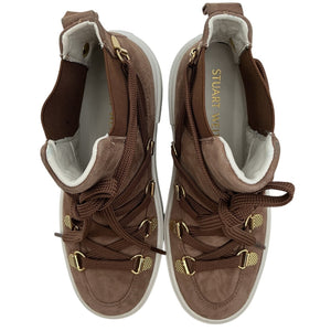 Stuart Weitzman Suede Taupe Ziggy Sneaker Size 6