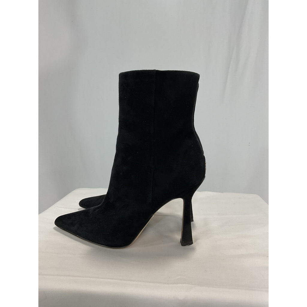 Sam Edelman 'Ella' Black Faux Leather Pointed Toe Boot Size 7.5
