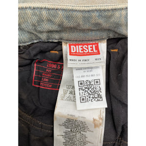 Diesel Distressed Light Blue Sire Wide Leg Denim Jeans Size 25