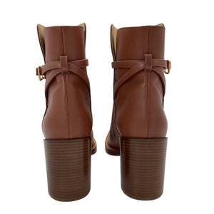 Gabriela Hearst Leather Brown Nina Ankle Boots Size EU 37 / US 7