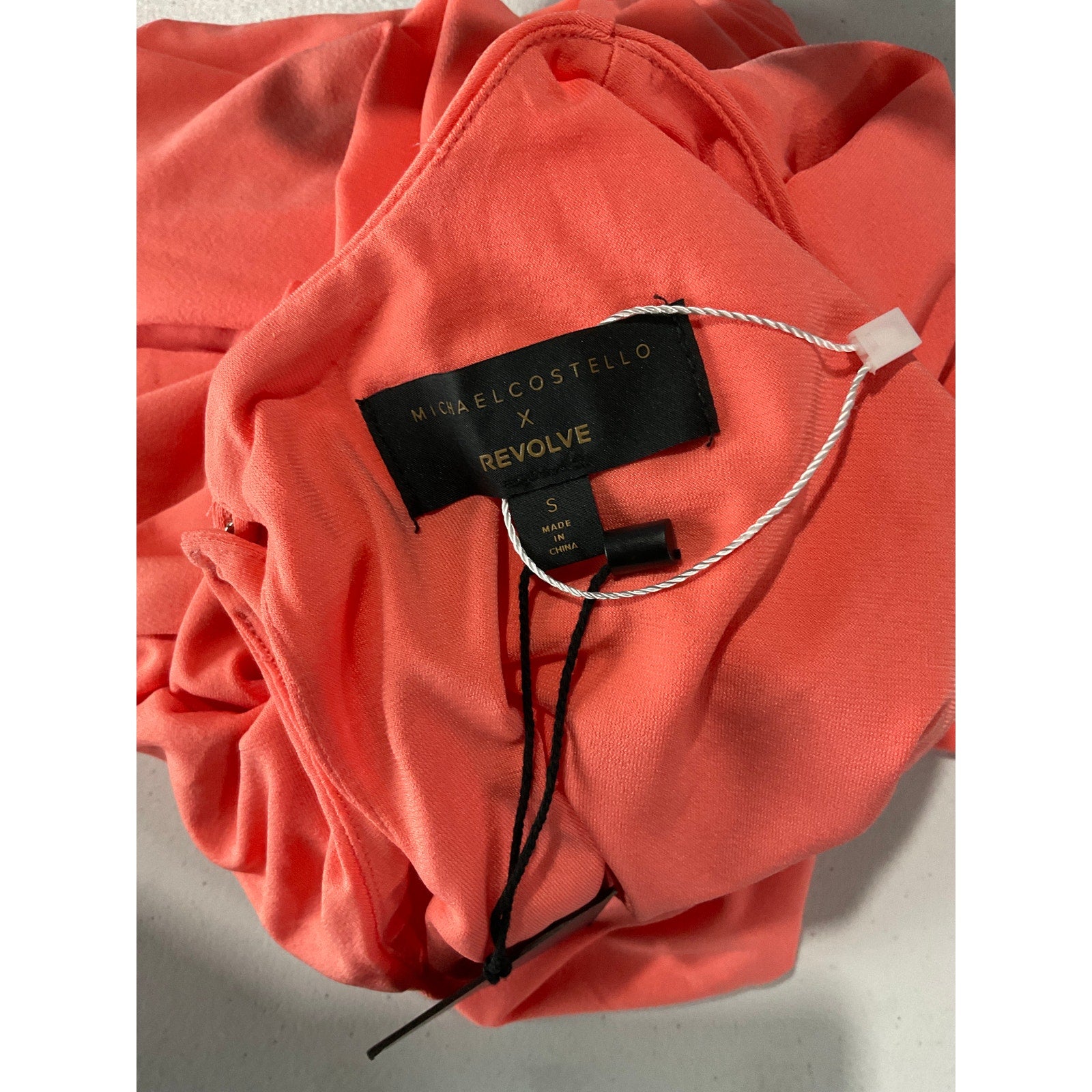 Michael Costello 'Molly' Orange Poly Mini Dress Size S - NWT