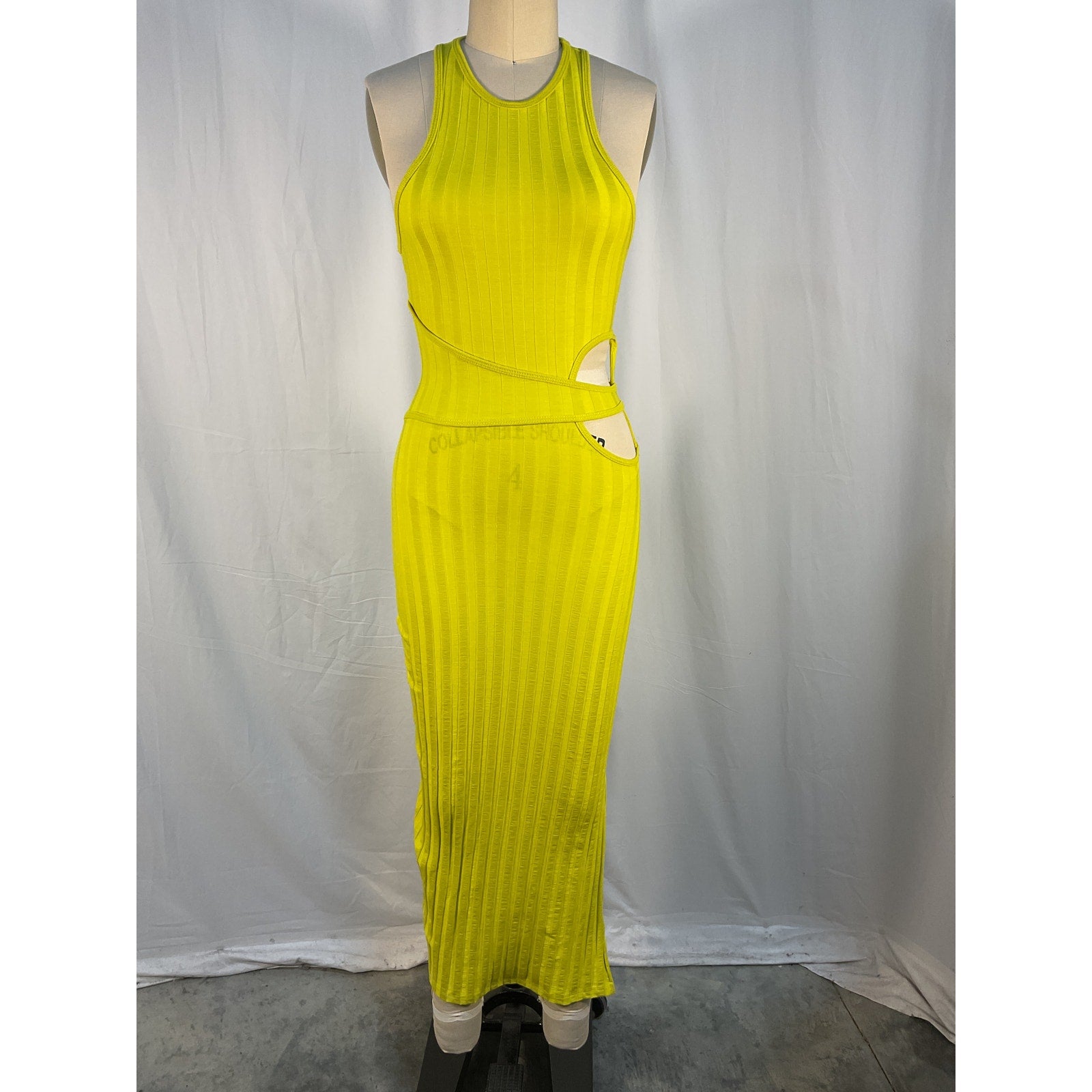 Jonathan Simkhai Standard 'Kaya' Yellow Tencel Lyocell Cut Out Midi Dress Size XS