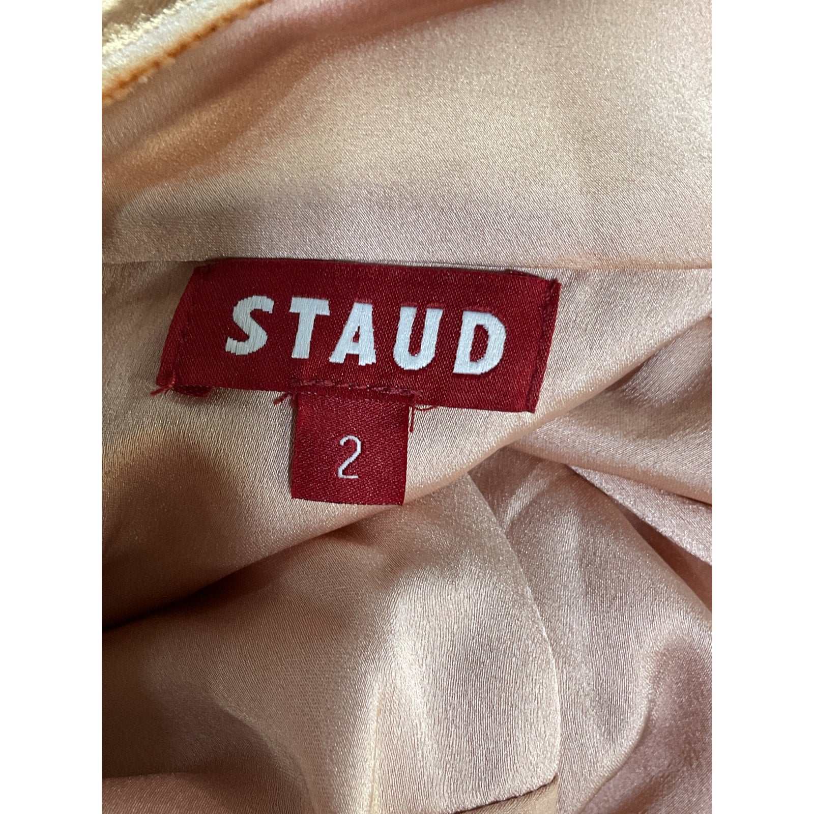 Staud 'Tina' Pink Mock Neck Cap Sleeve Dress Size 2 - NWT