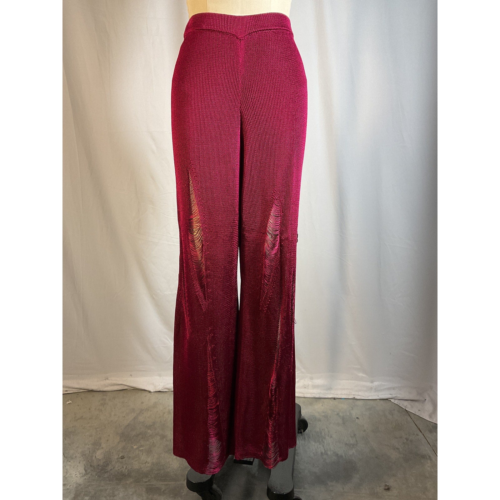 Cult Gaia 'Katana' Pink Knit Pant Size S