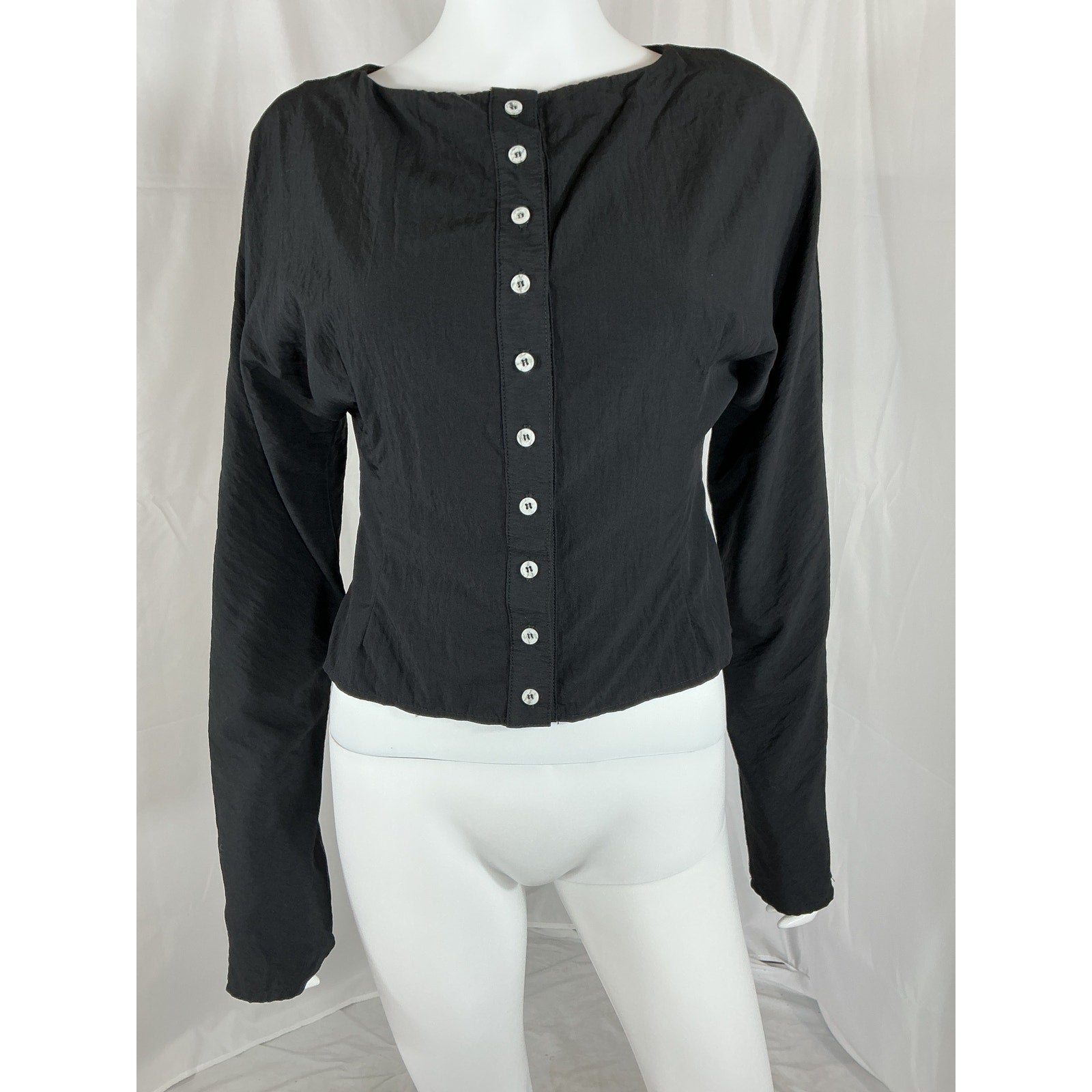 The Line By K 'Zhade' Black Rayon Top Size S