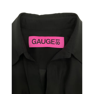 Gauge81 Silky Black Shirt Minidress Size XS