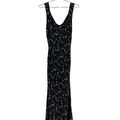 Reformation Floral Black Calvine Dress Size M