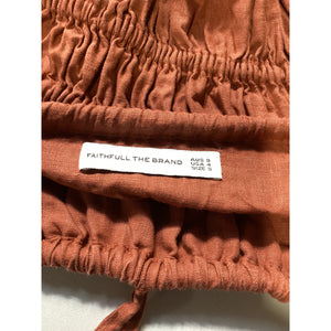 Faithfull The Brand 'La Fleur' Red Linen Top Size S