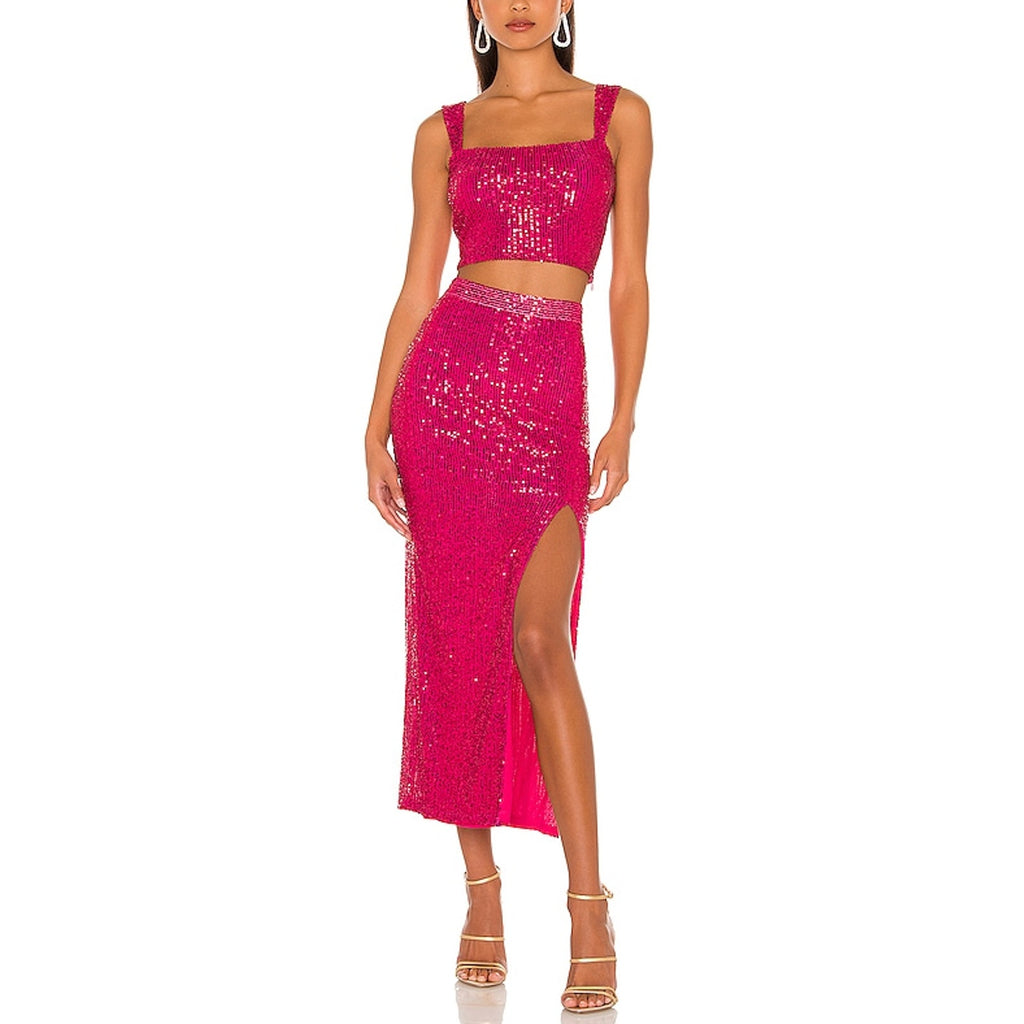 Saylor 'Brinkley' Pink Sequin Set Size M