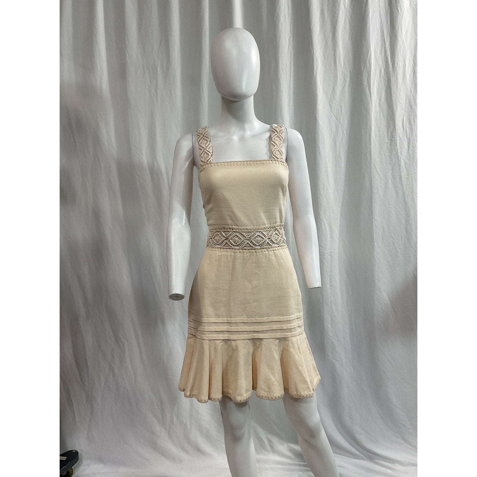 Simkhai 'Flora' White Linen Mini Dress Size 0