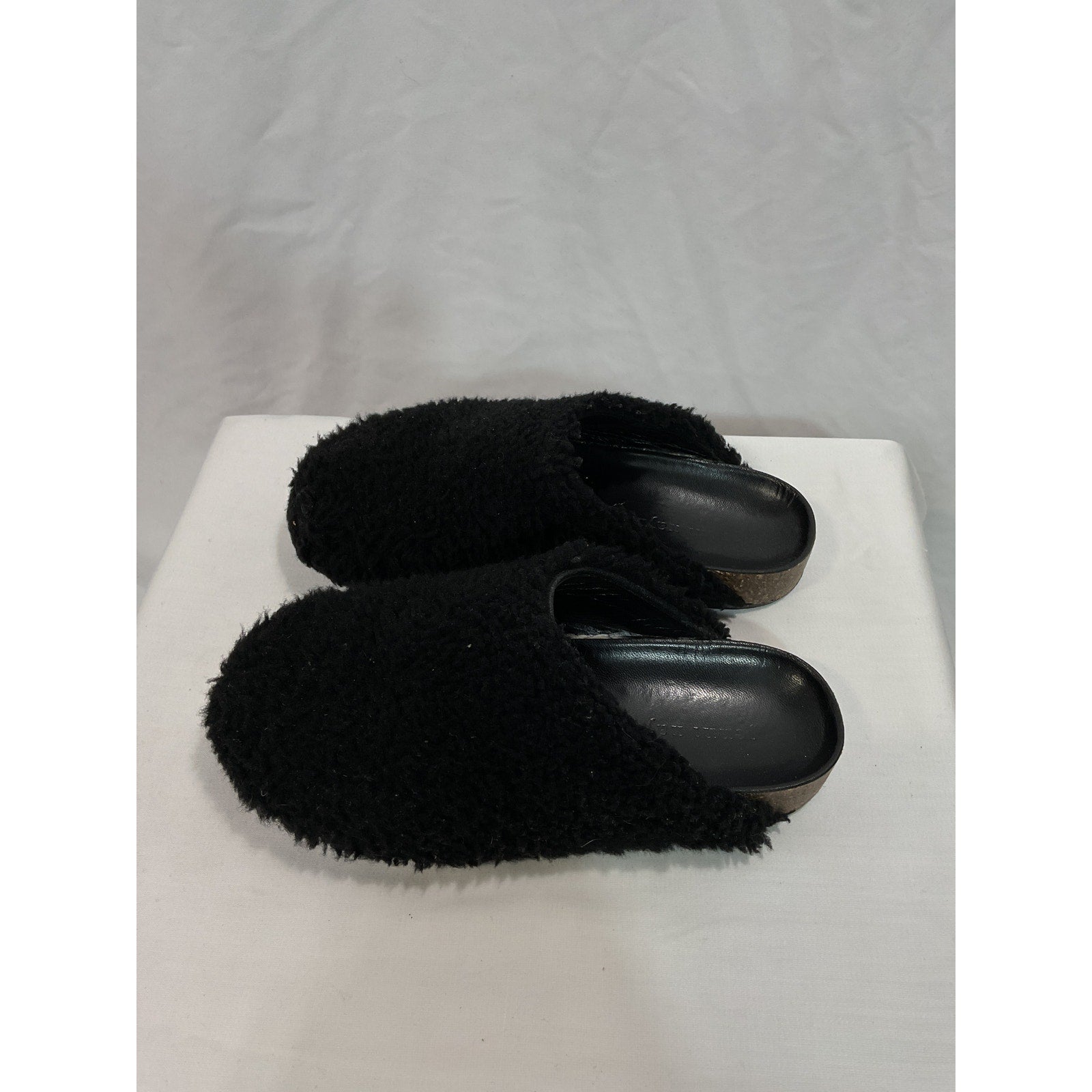 Jenni Kayne 'Shearling' Black Moc Clog Size 6