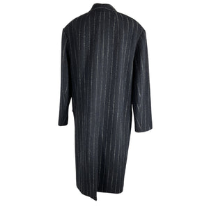 Isabel Marant Pinstriped Wool Midnight Blue Licia Coat Size 36 EU / US 4