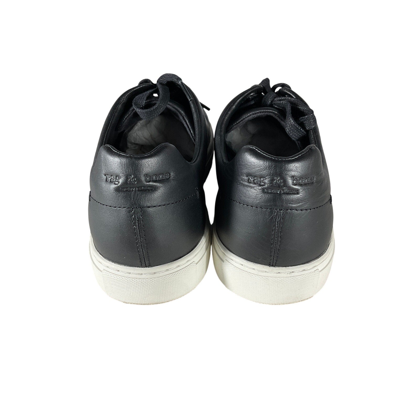 Rag & Bone 'Kent' Black Leather Embossed Two-Tone Sneakers Size 12