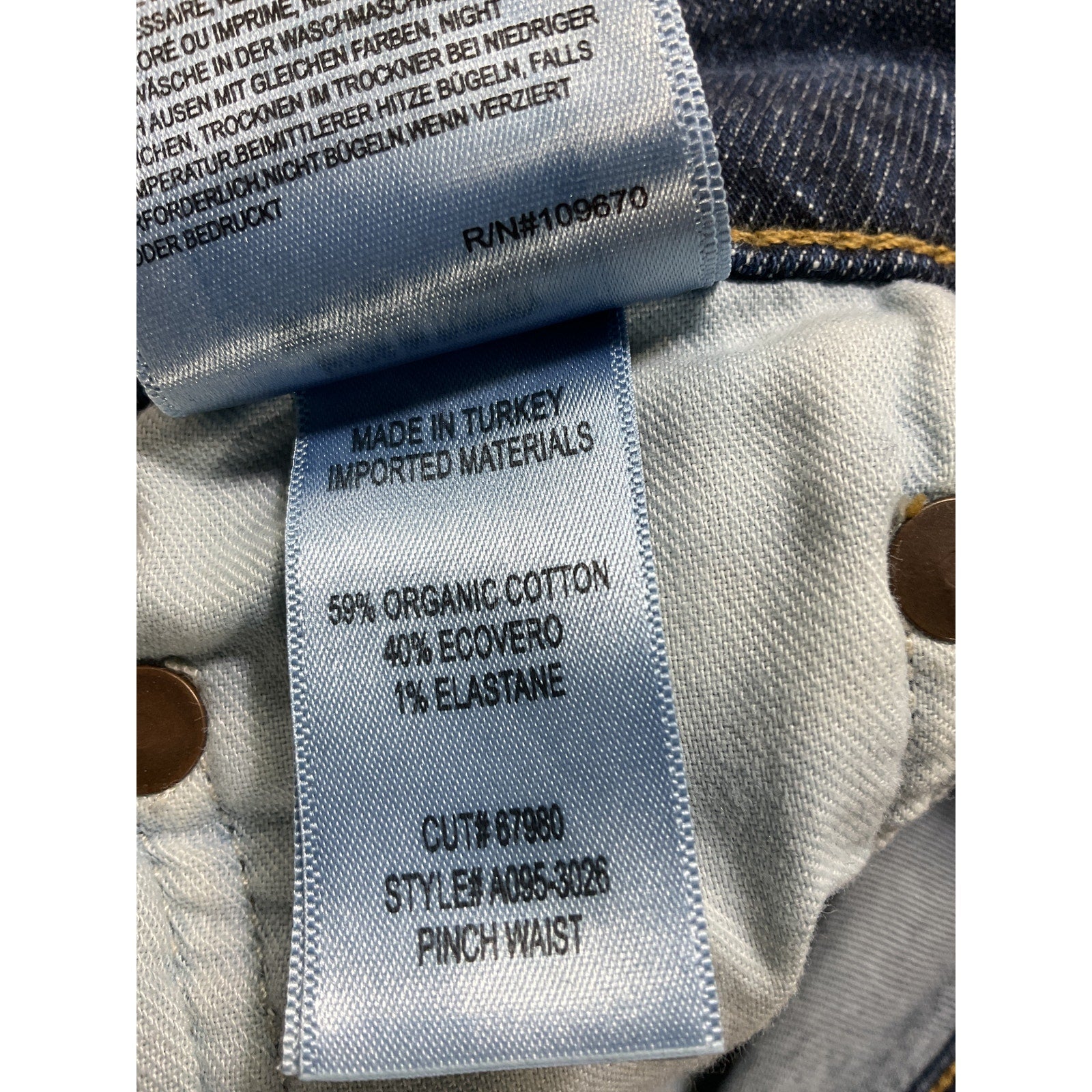 Agolde 'Pinch' Blue Waist High Rise Kick Flare Denim Jean Size 24