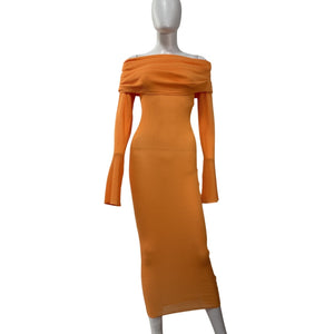 Ser.O.Ya Ribbed Orange Tallulah Dress Size S NWT