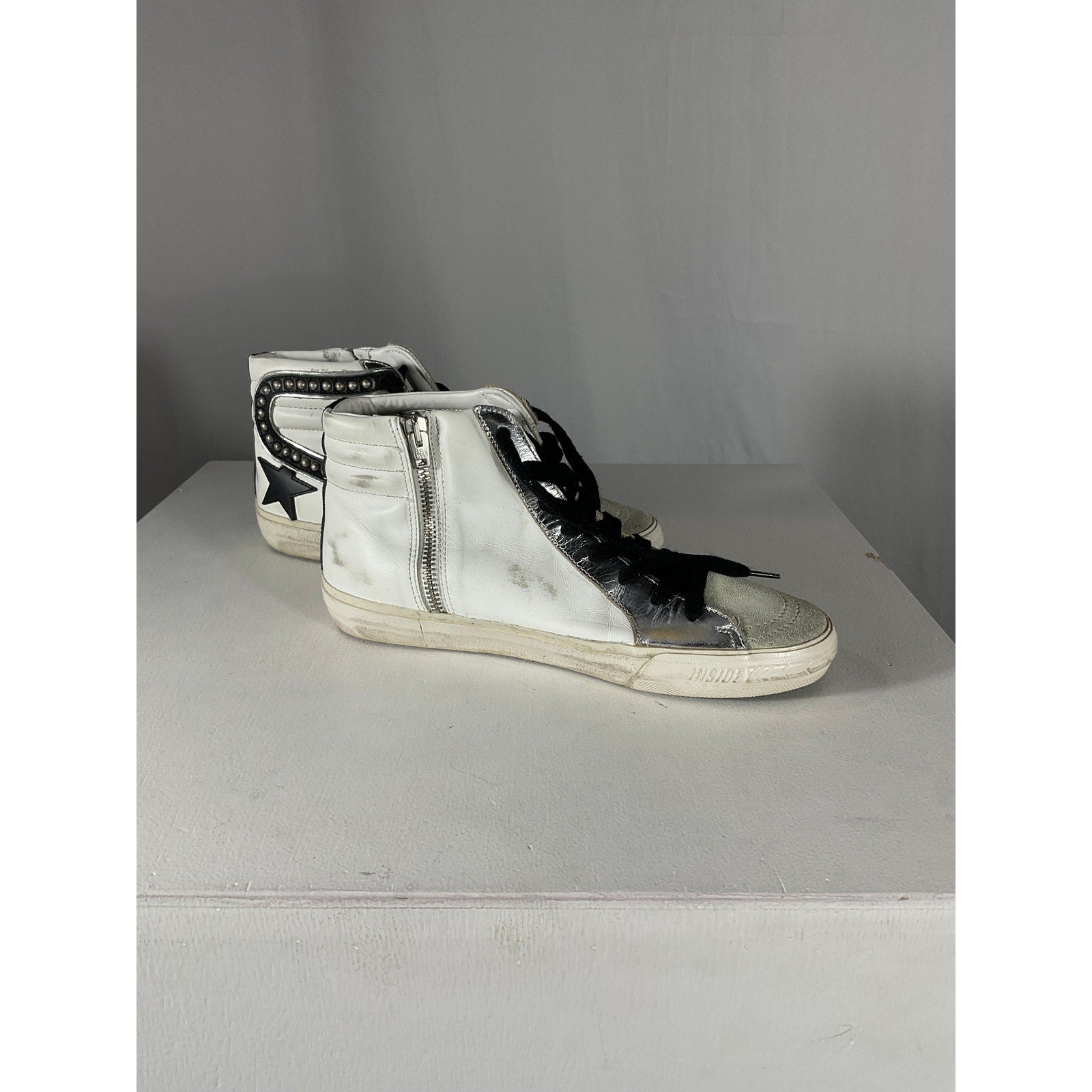 Golden Goose White Slide Sneakers Size 8