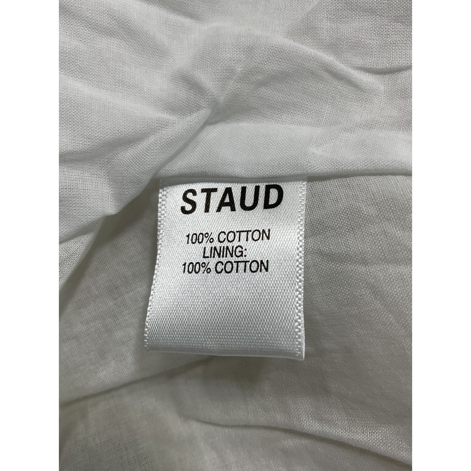 Staud Mini 'Wells' White Scoop Neck Dress Size 0 - NWT