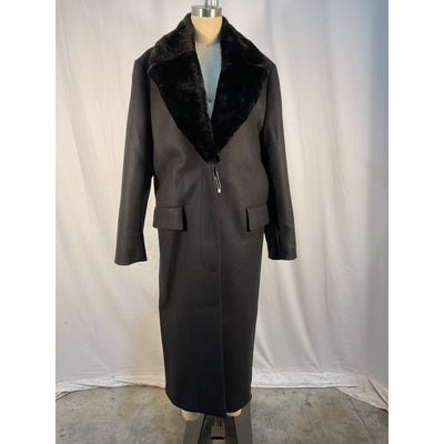 Toteme Oversized Black Wool-Blend Coat Size 40