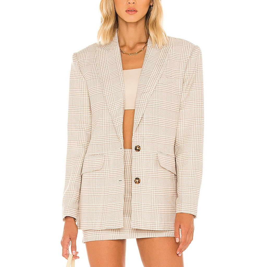 L'Academie 'Abigail' Beige Polyester Blazer Size M
