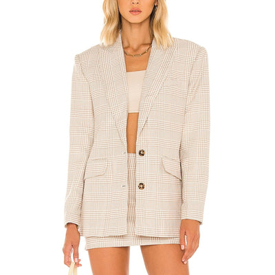 L'Academie 'Abigail' Beige Polyester Blazer Size M
