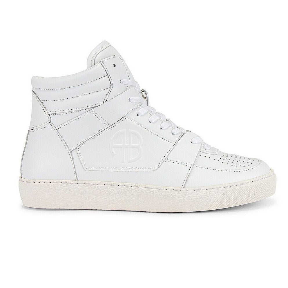 Anine Bing Sporty White Hayden High Top Sneakers Size 39 EU / 9 US