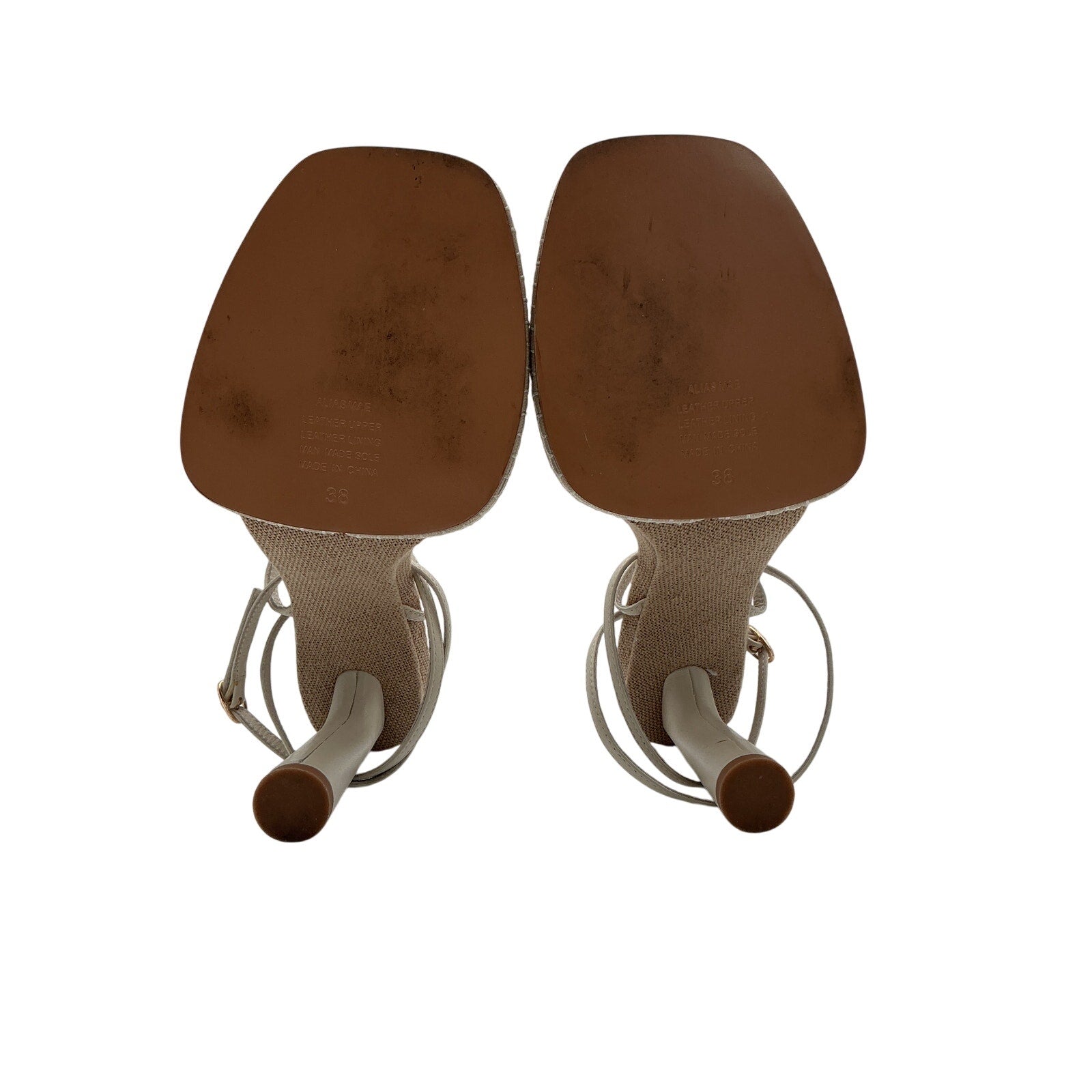 Alias Mae 'Gia' Grey Leather Platform Heel Size 8