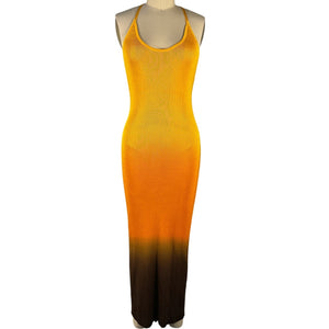 Auteur Ribbed Orange Lulu Dress Size S
