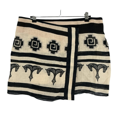 Johanna Ortiz Chic Multicolor Roots Wrap Skirt Size 10