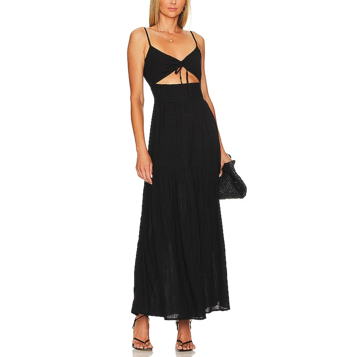 Lspace Chic Black Zuri Maxi Dress Size XS