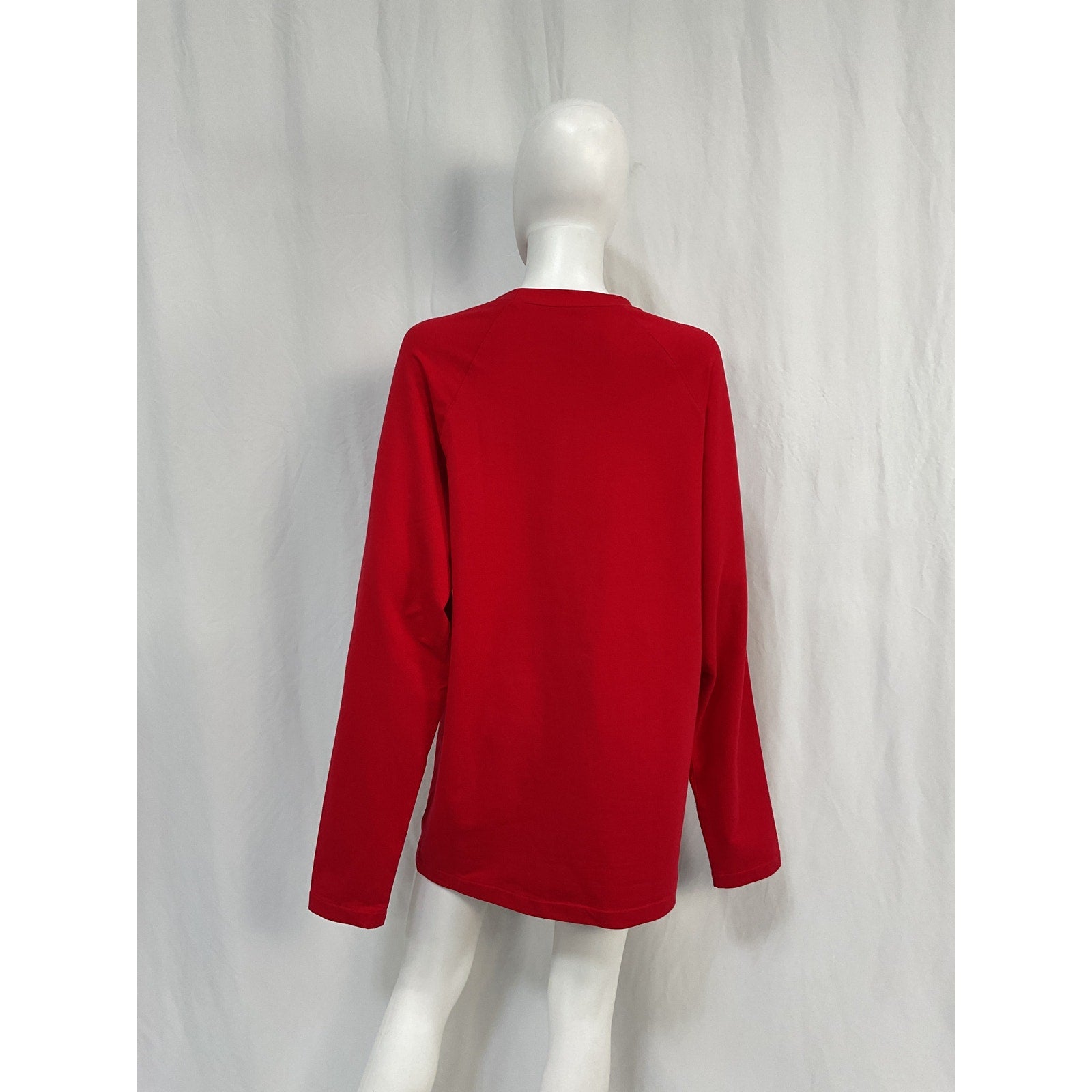 Norma Kamali Oversized 'Raglan' Red Cotton Sleeve Mini Dress Size XS