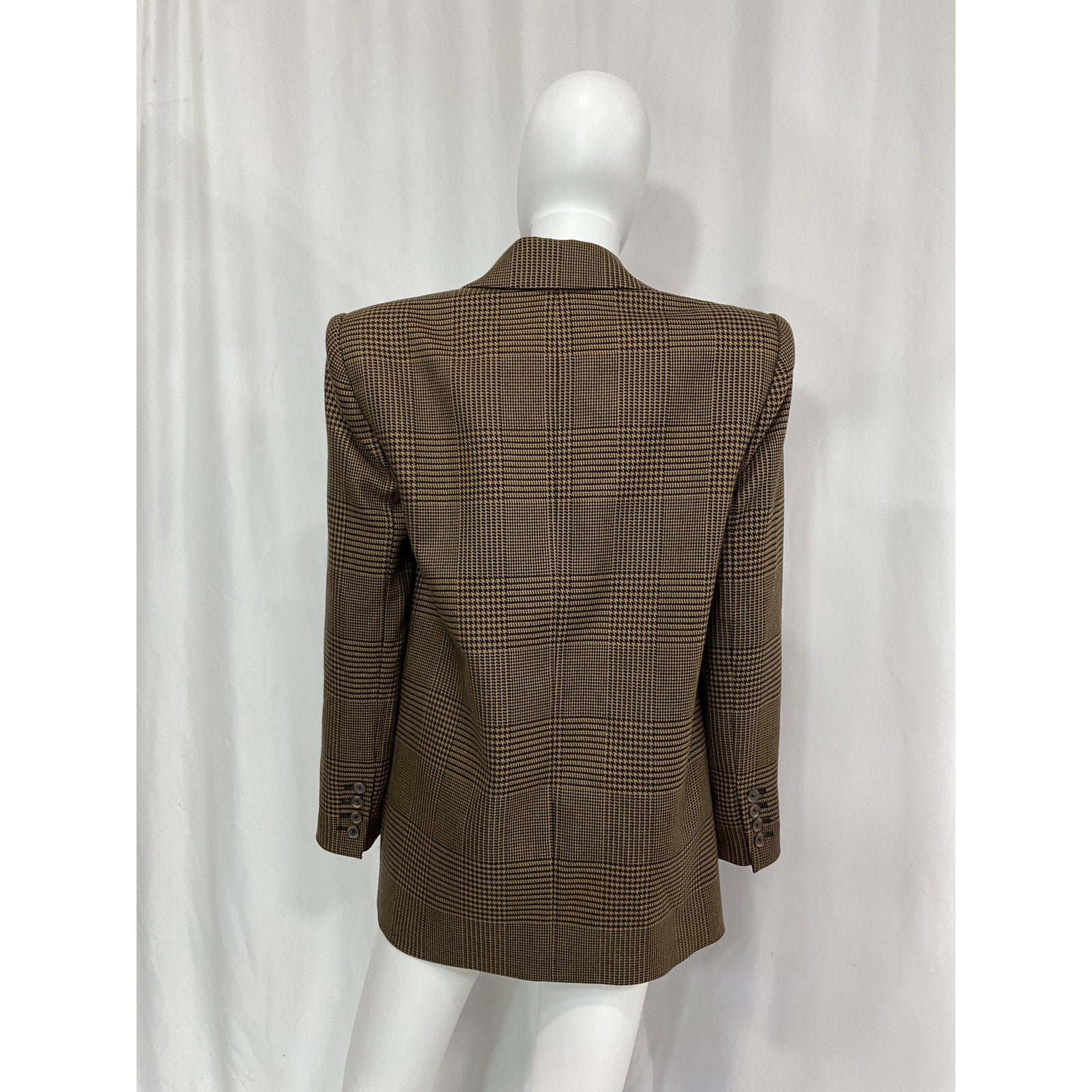 Alice + Olivia 'Colley' Brown Check Blazer Size 2