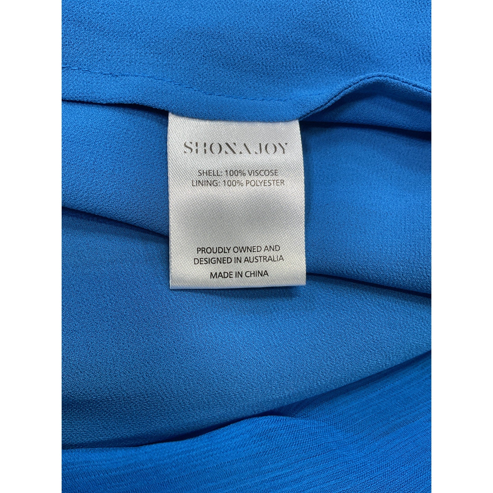 Shona Joy 'Leilani' Blue Halter Tie Maxi Dress Size 6