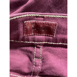 Mother 'The Tripper' Red Ankle Fray Denim Jean Size 28