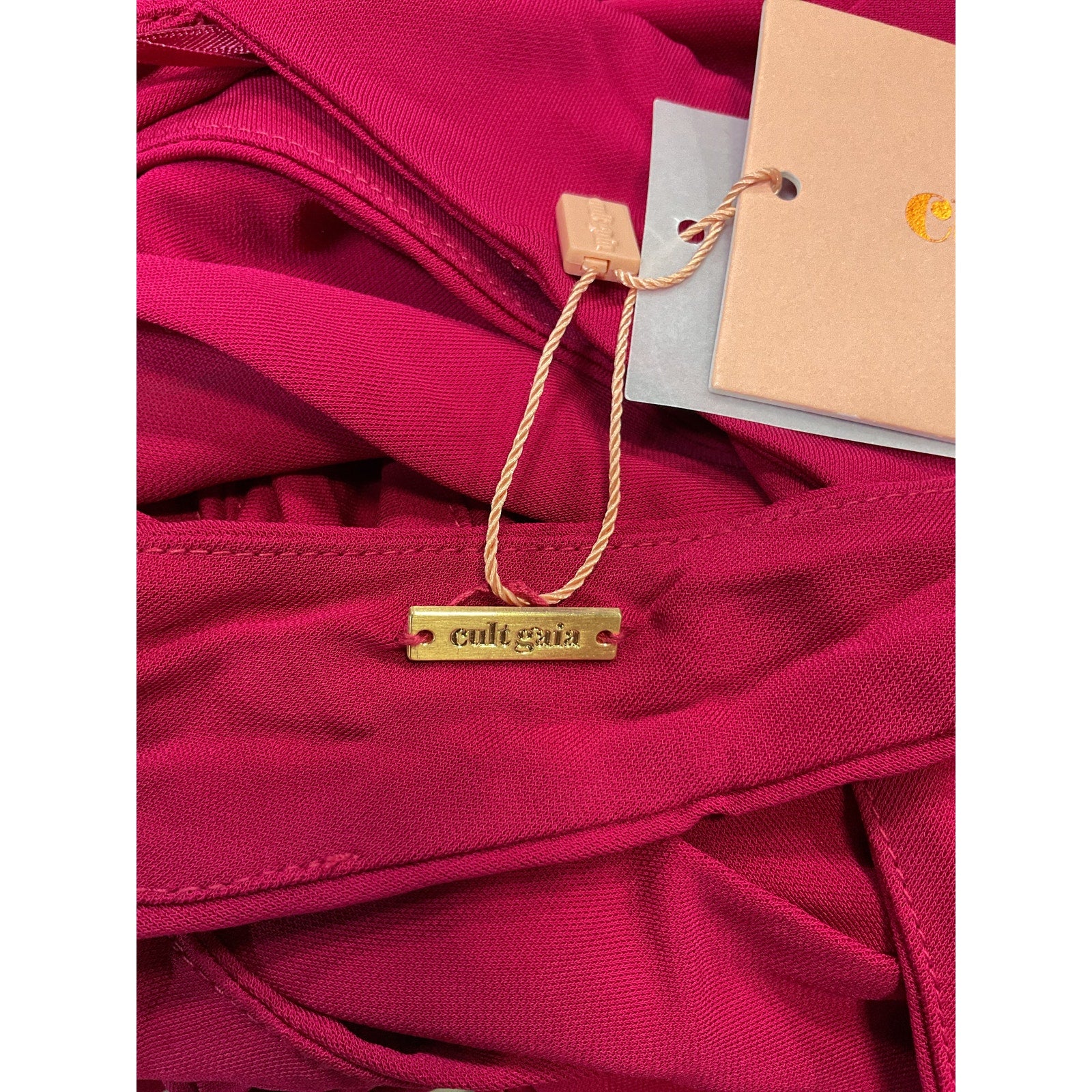 Cult Gaia 'Zinna' Pink Cut Out Crepe Gown Size XS - NWT